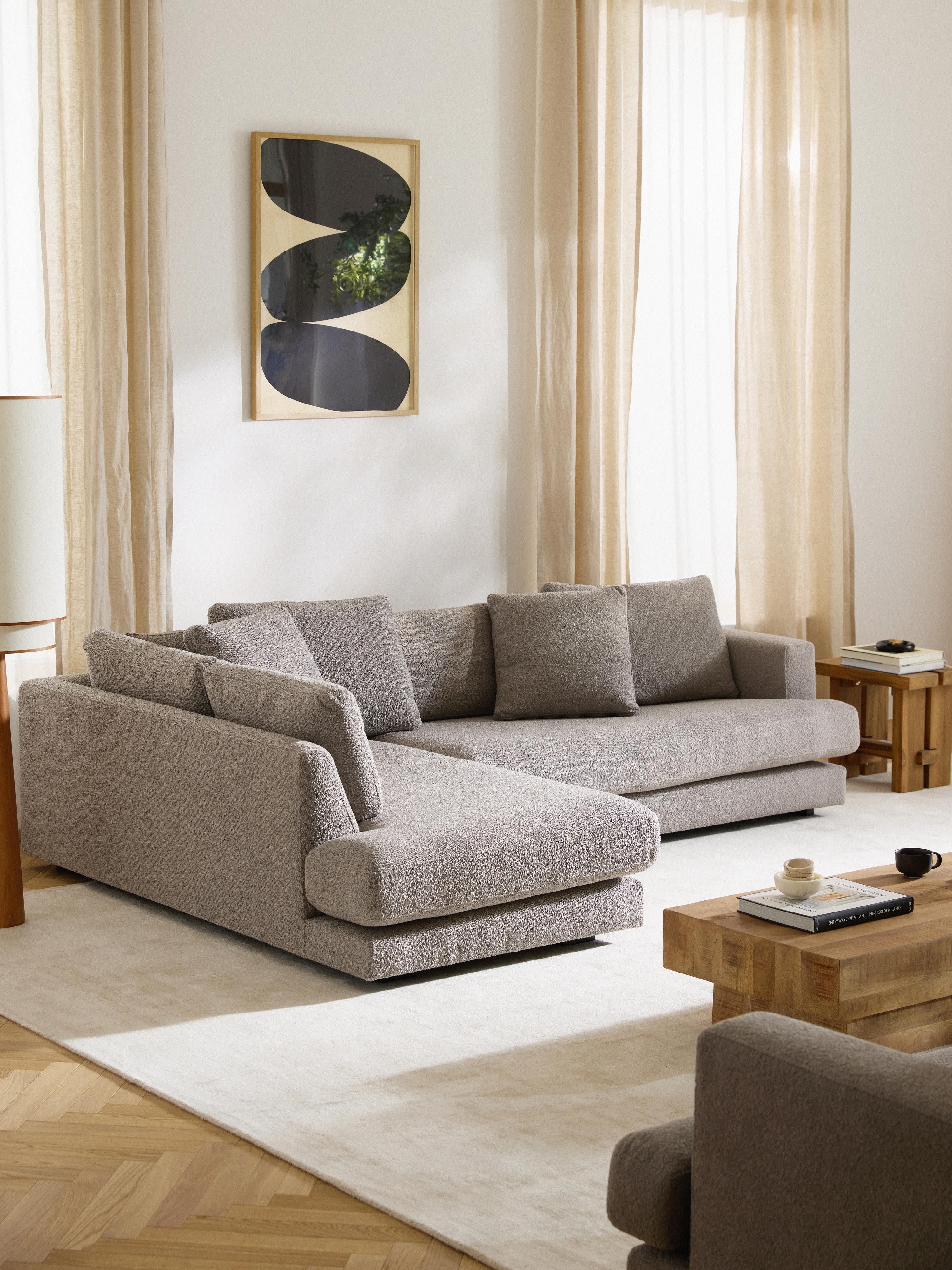 Bouclé hoekbank Tribeca