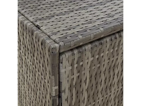Armoire de rangement jardin Gris 198x55,5x80 cm Résine tressée