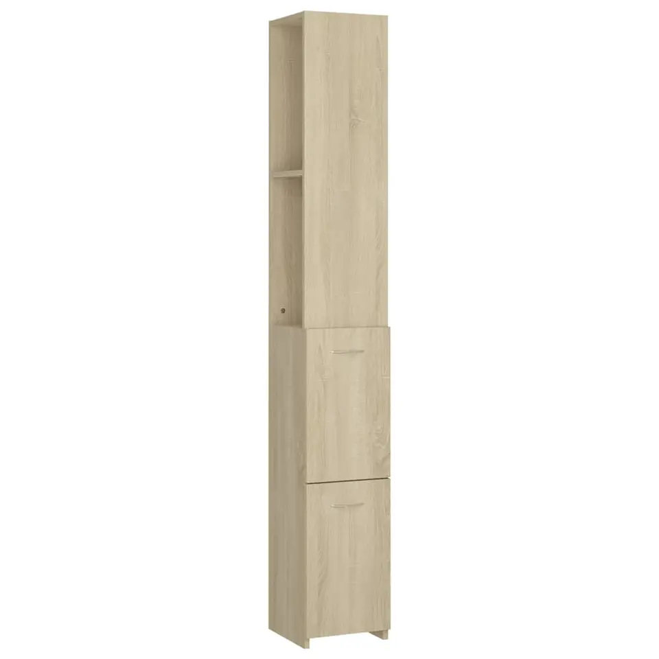 vidaXL - Badkamerkast - Bruin - Bewerkt hout