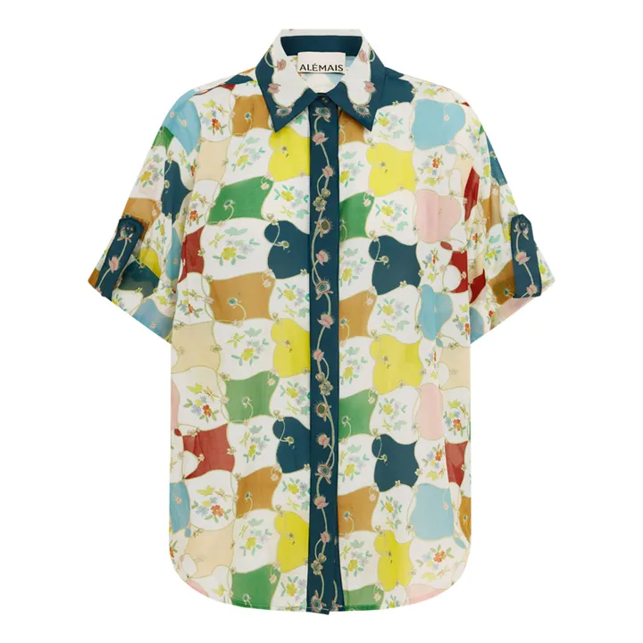 Alémais Chemise Everly Soie et Coton | Bleu