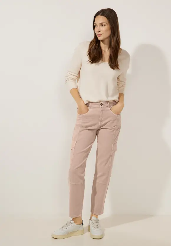 Casual Fit Cargojeans - soft legend rose washed