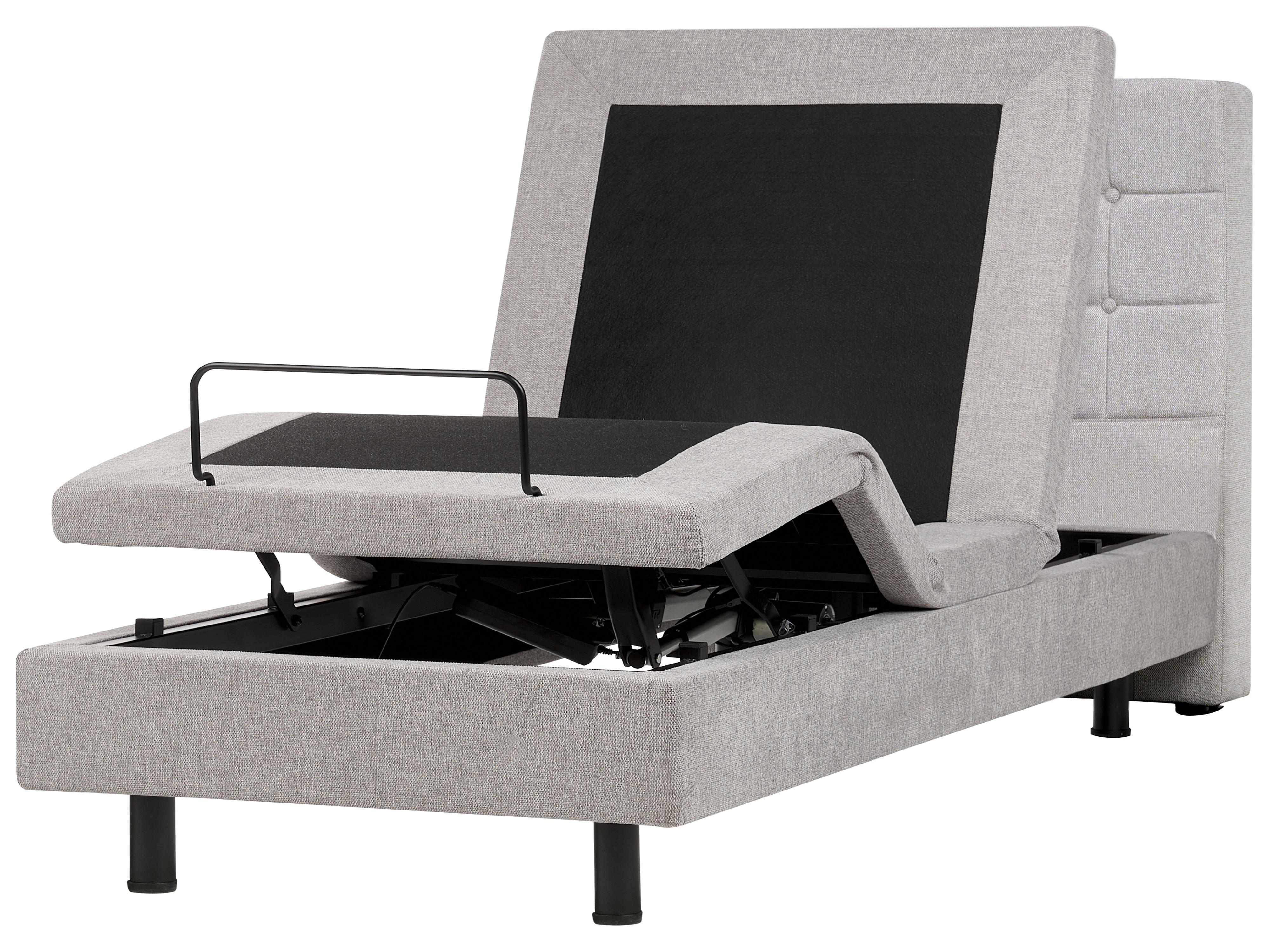 Verstelbaar bed Stof DUKE 90 x 200 cm Lichtgrijs