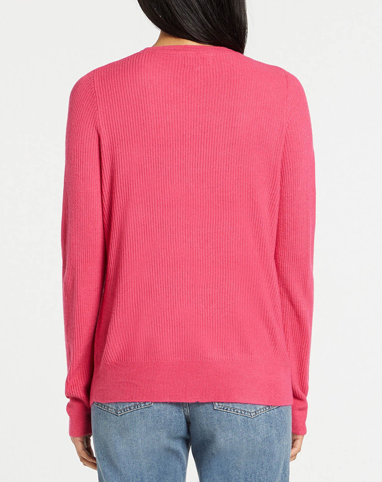 Galeries Lafayette Pull en Maille fine col rond Fanny rose
