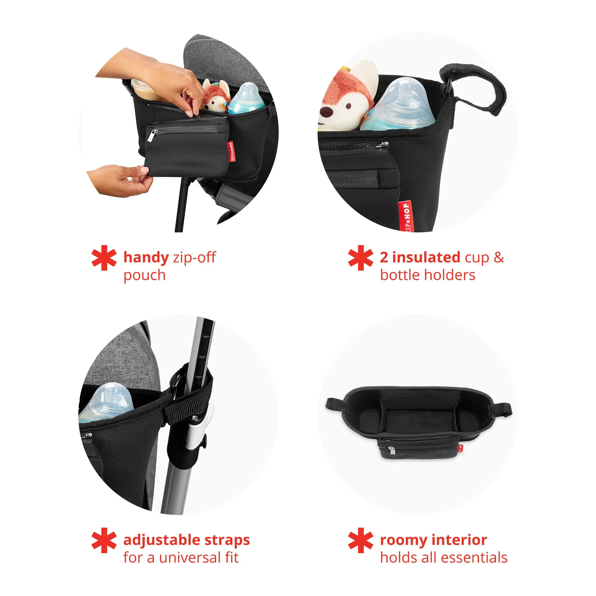 Skip Hop Pochette de Rangement Pour Poussette Grab & Go - Noir