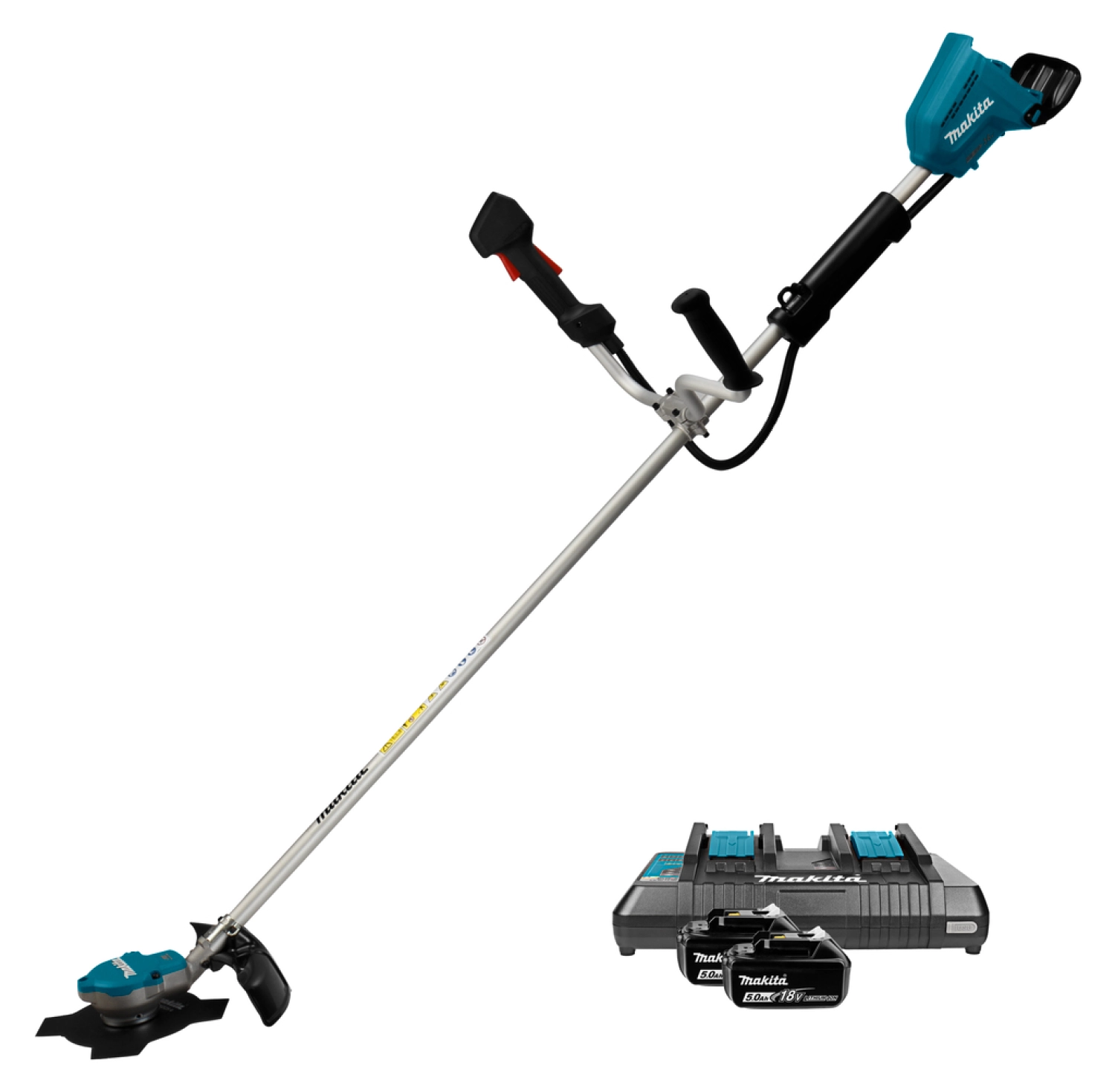 Makita DUR368APT2 LXT 2x18V Li-Ion accu bosmaaier set (2x 5,0Ah) - U-Greep - 230mm - koolborstelloos