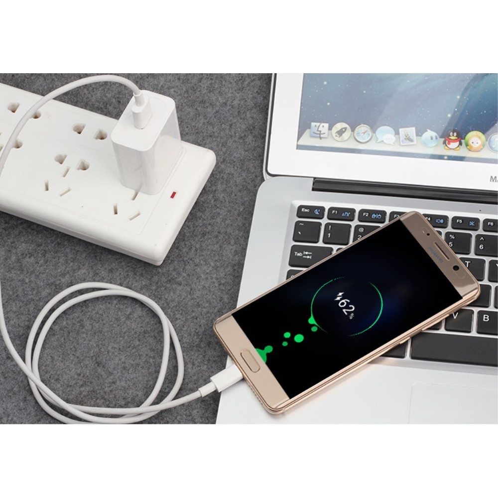 (1m) USB C Ladekabel Datenkabel 5A Super Charge - Weiss
