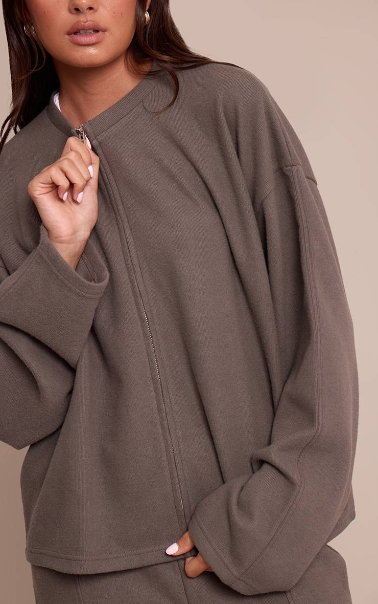 Charbon Ensemble Coordonné Sweat Zippé Toucher Doux