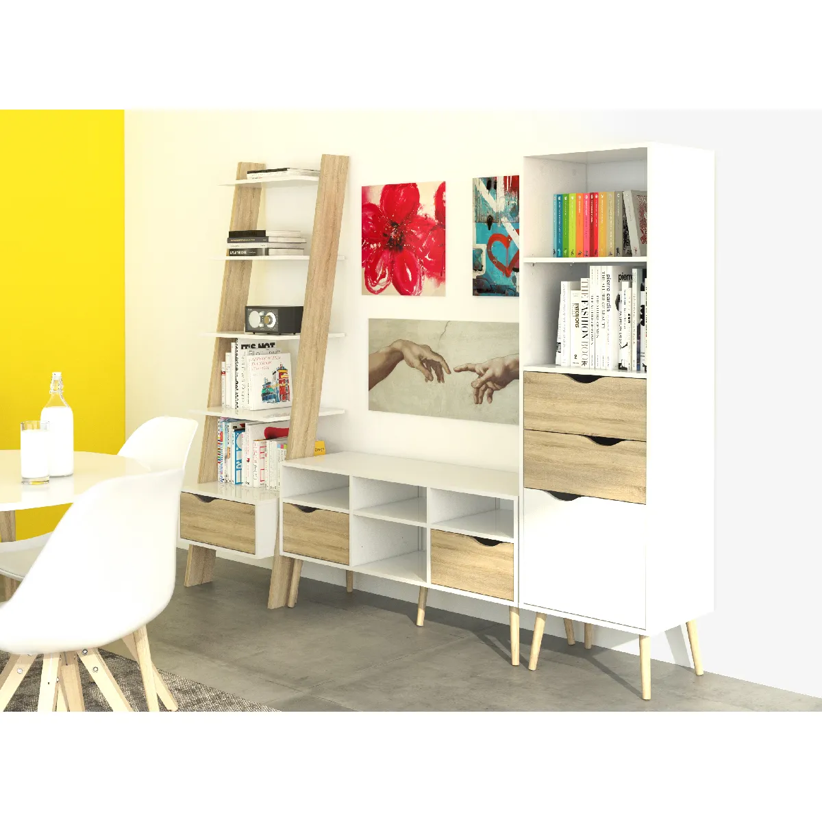 Alter Bureau déco blanc et chêne