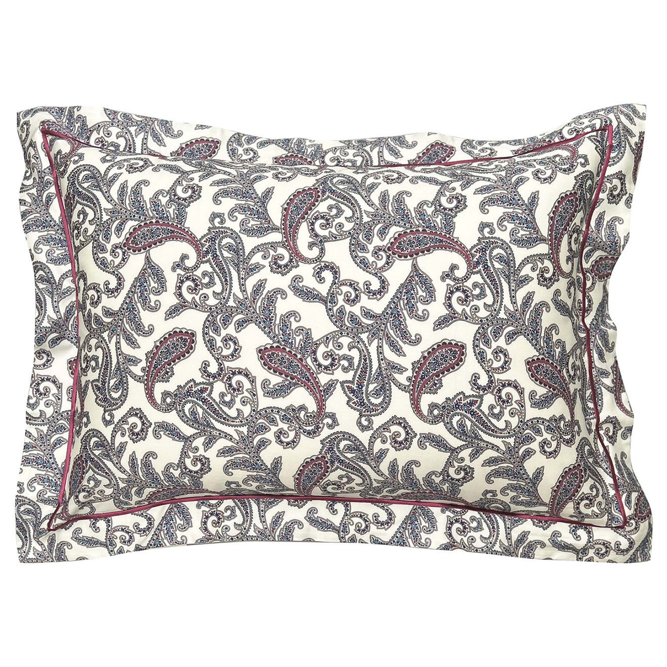 Perle de Coton Taie d'oreiller rectangulaire Bethany en satin de coton multicolore - 50x70 cm