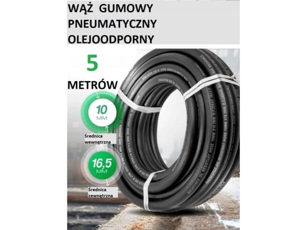 Rockforce Wąż gumowy zbrojony olejoodporny 10mm x 5m