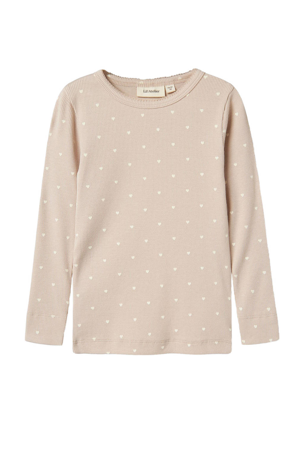 LIL' ATELIER longsleeve zand/wit