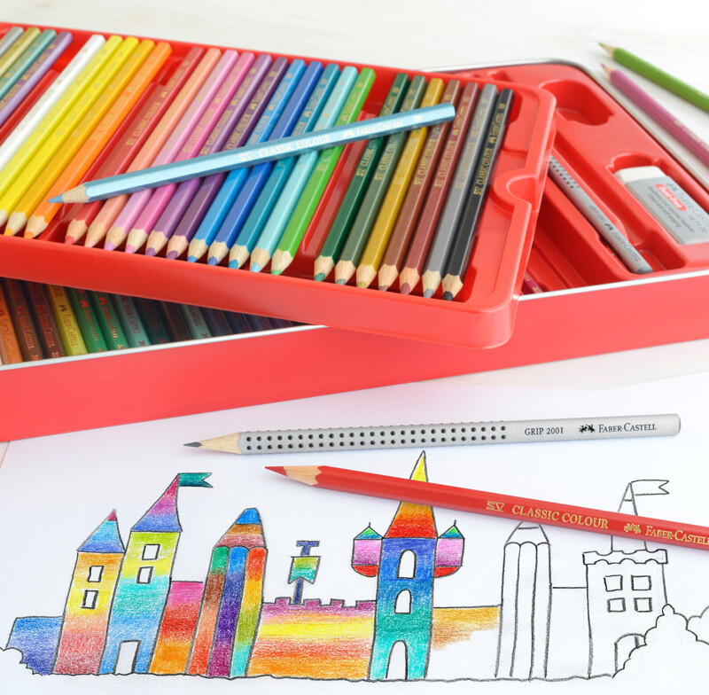 Faber-Castell - Farveblyanter - 60 Stk I Metalæske