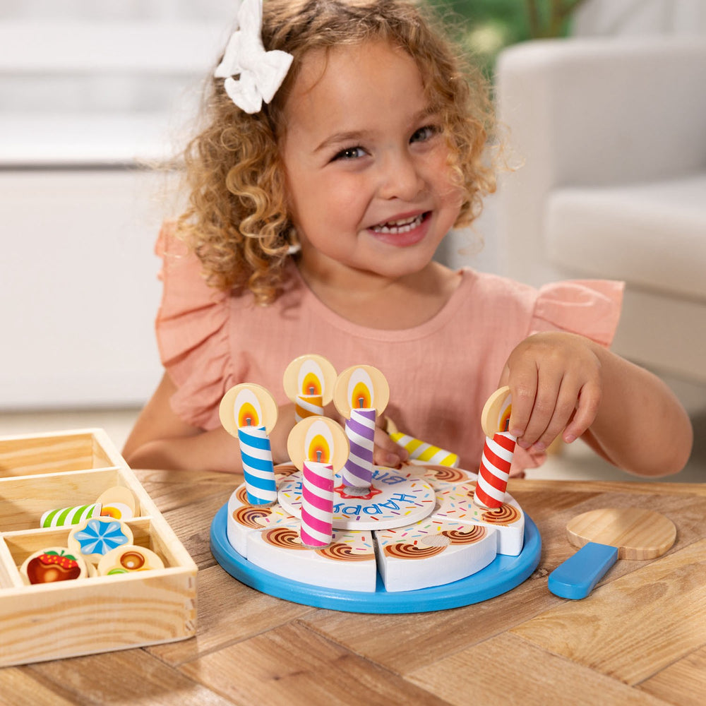 Køb Melissa & Doug Multifarvet Wooden Food Playset Birthday Cake
