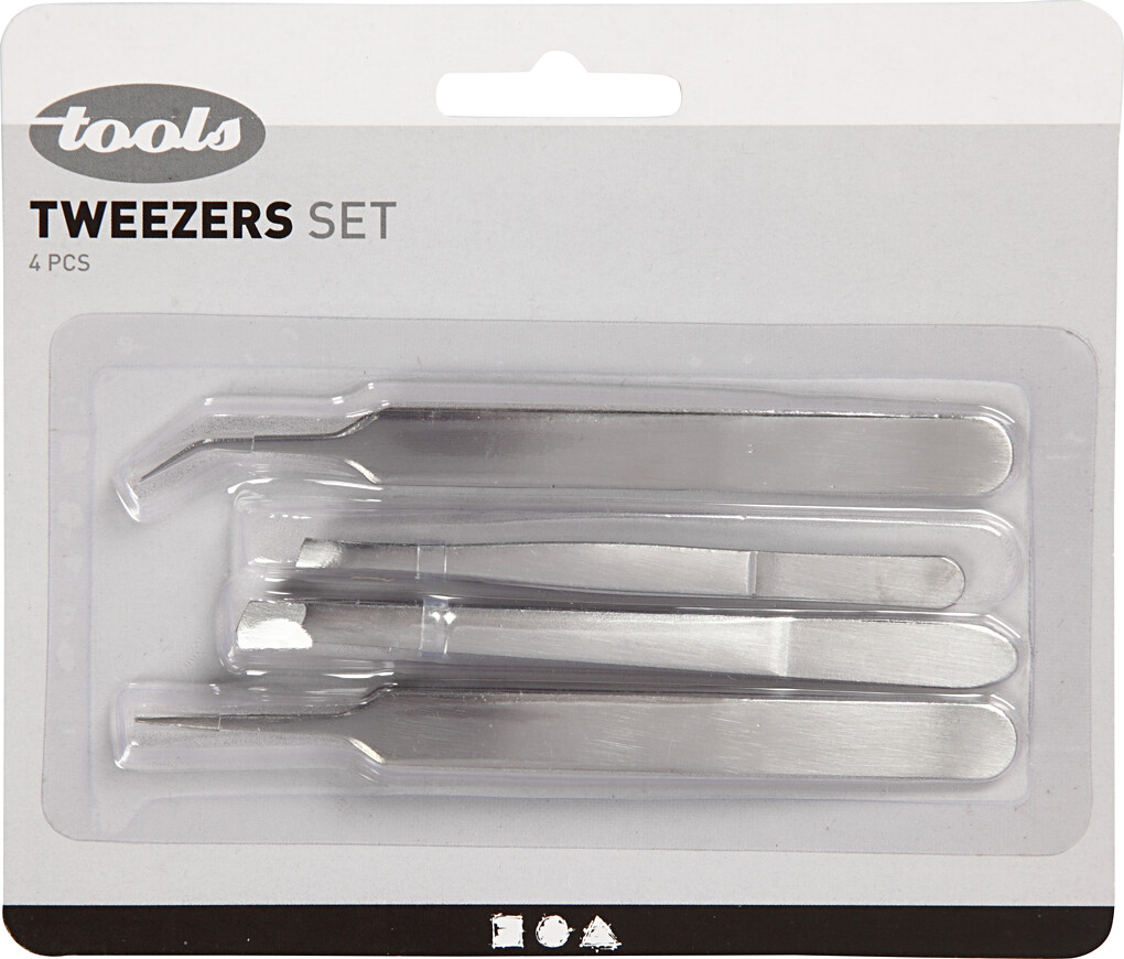 Pincet - Sortiment - L 9-12 CM - 4 Stk