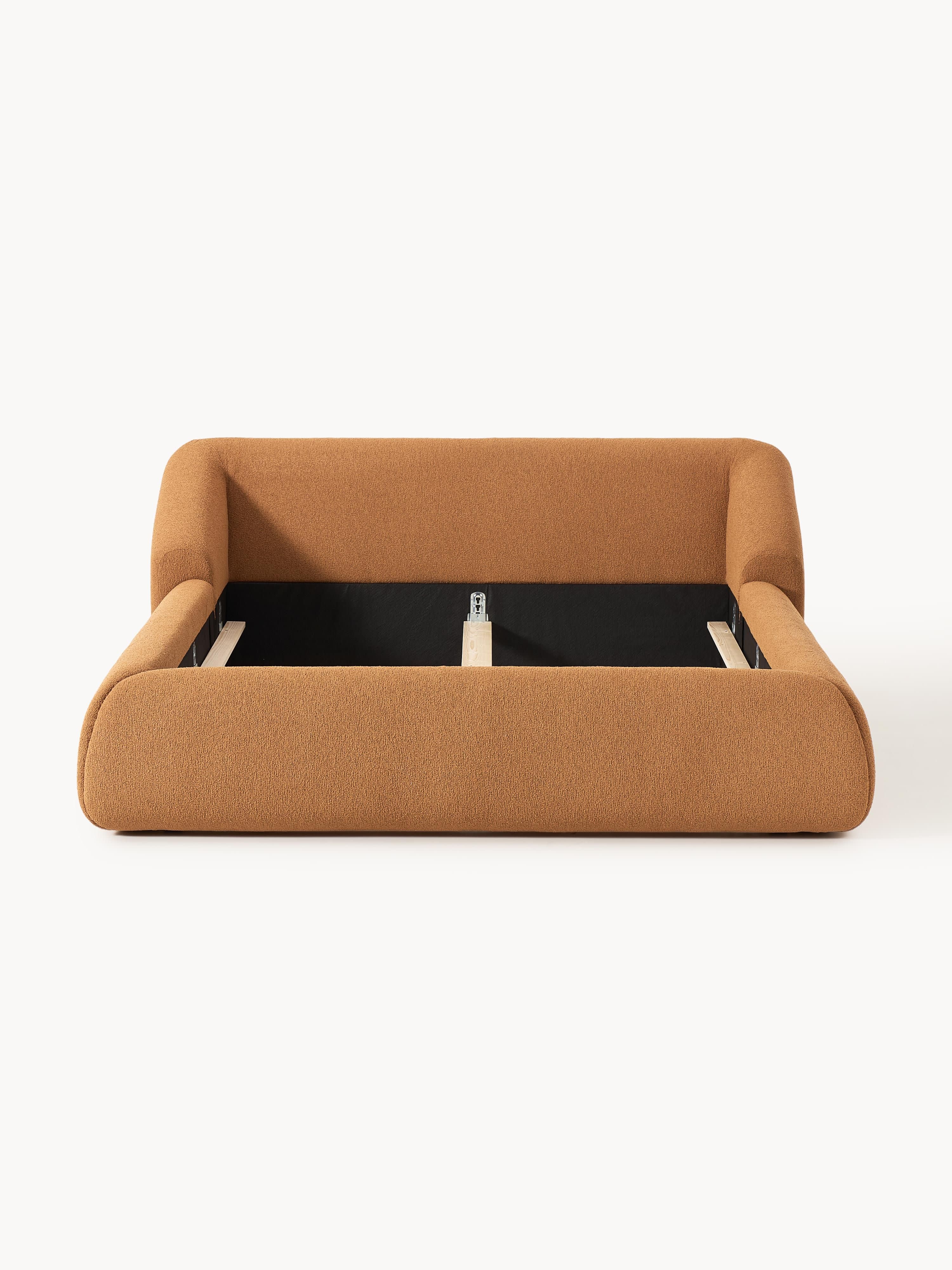 Gestoffeerd bouclé bed Sofia