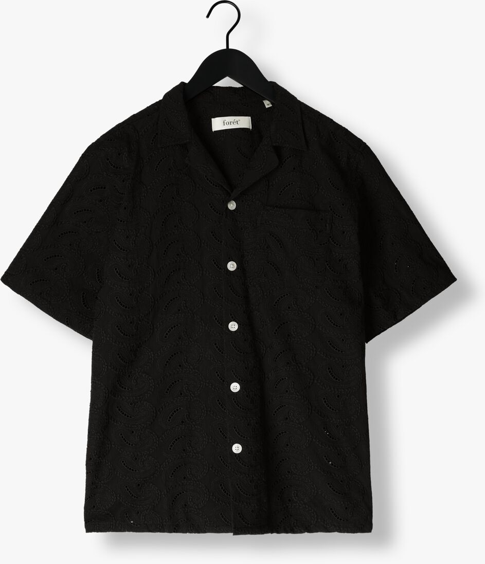 zwarte forét casual overhemd leo paisley shirt