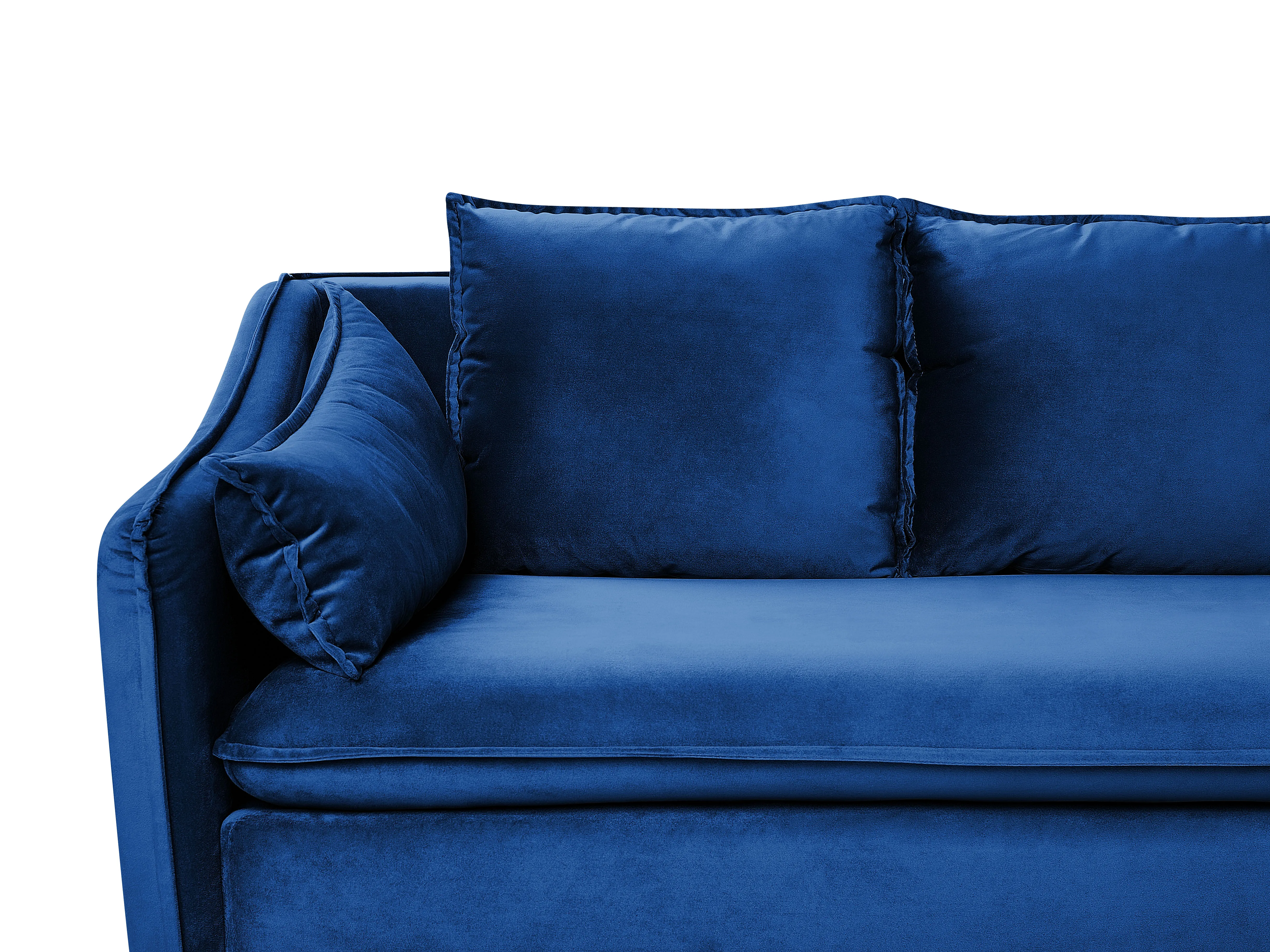 Bank 4-zits AURE Fluweel Marineblauw