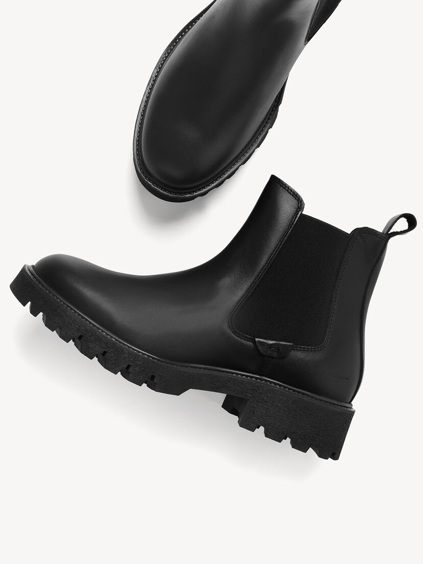 Leren Chelseaboot - zwart