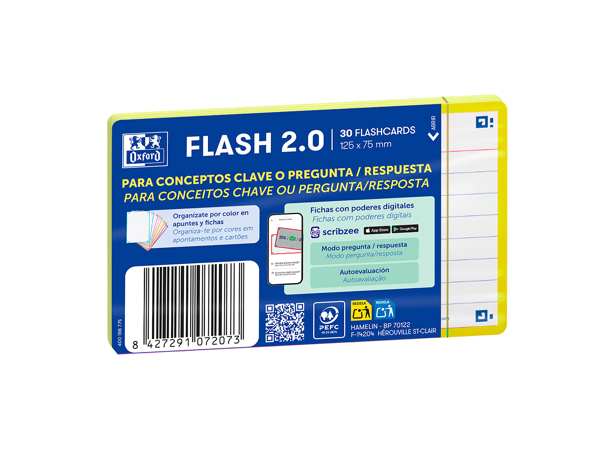 FLASHCARDS OXFORD 2.0 A7 AMARELO 30 FOLHAS