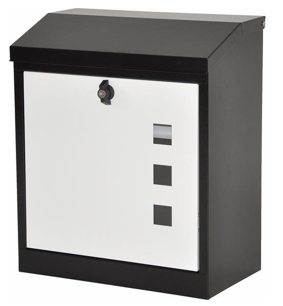 Dazikemo Briefkasten Paketbox anthrazit/weiß