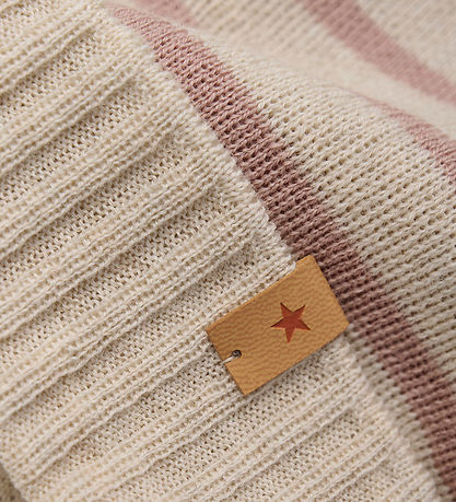 Huttelihut Hue - Uld - Strik - Mahogany Rose m. ?rer