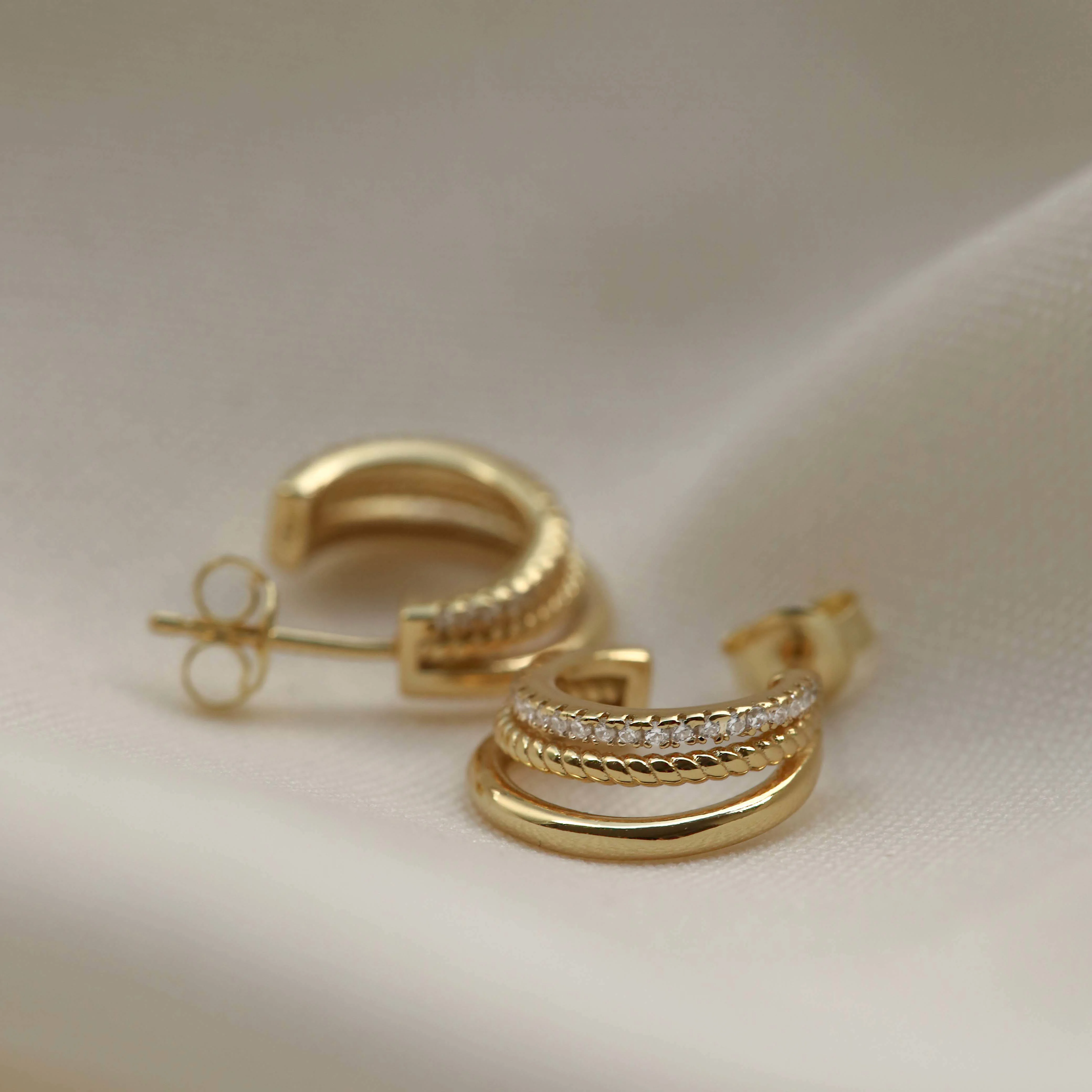 KARMA Jewelry gold plated oorbellen Lilou