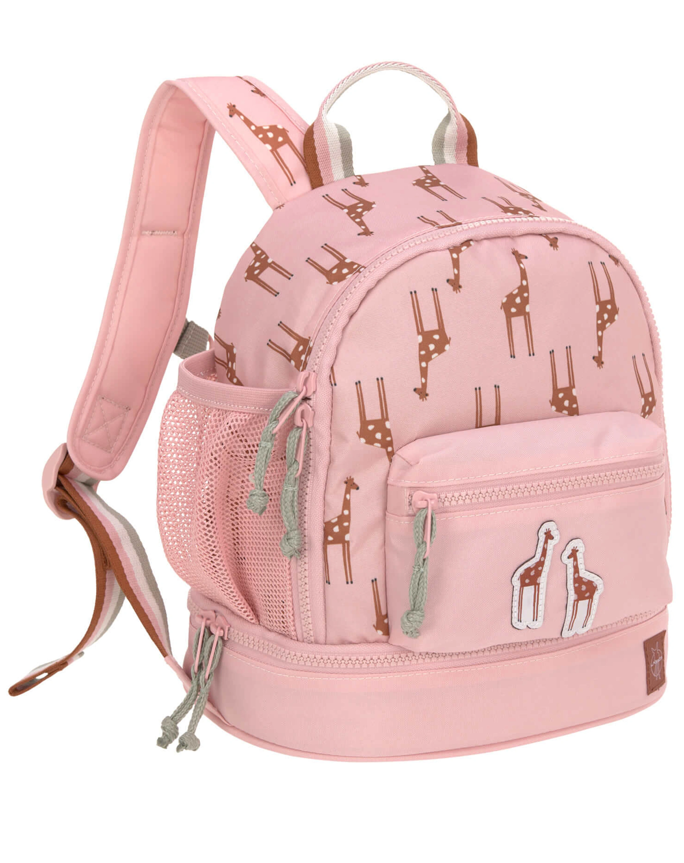Kindergartenrucksack SAFARI GIRAFFE in rosa
