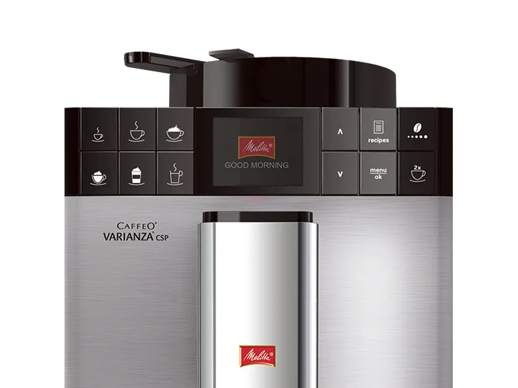 Melitta Varianza CSP, Espressomaskine, 1,2 L, Kaffebønner, Indbygget kværn, 1450 W, Metallic