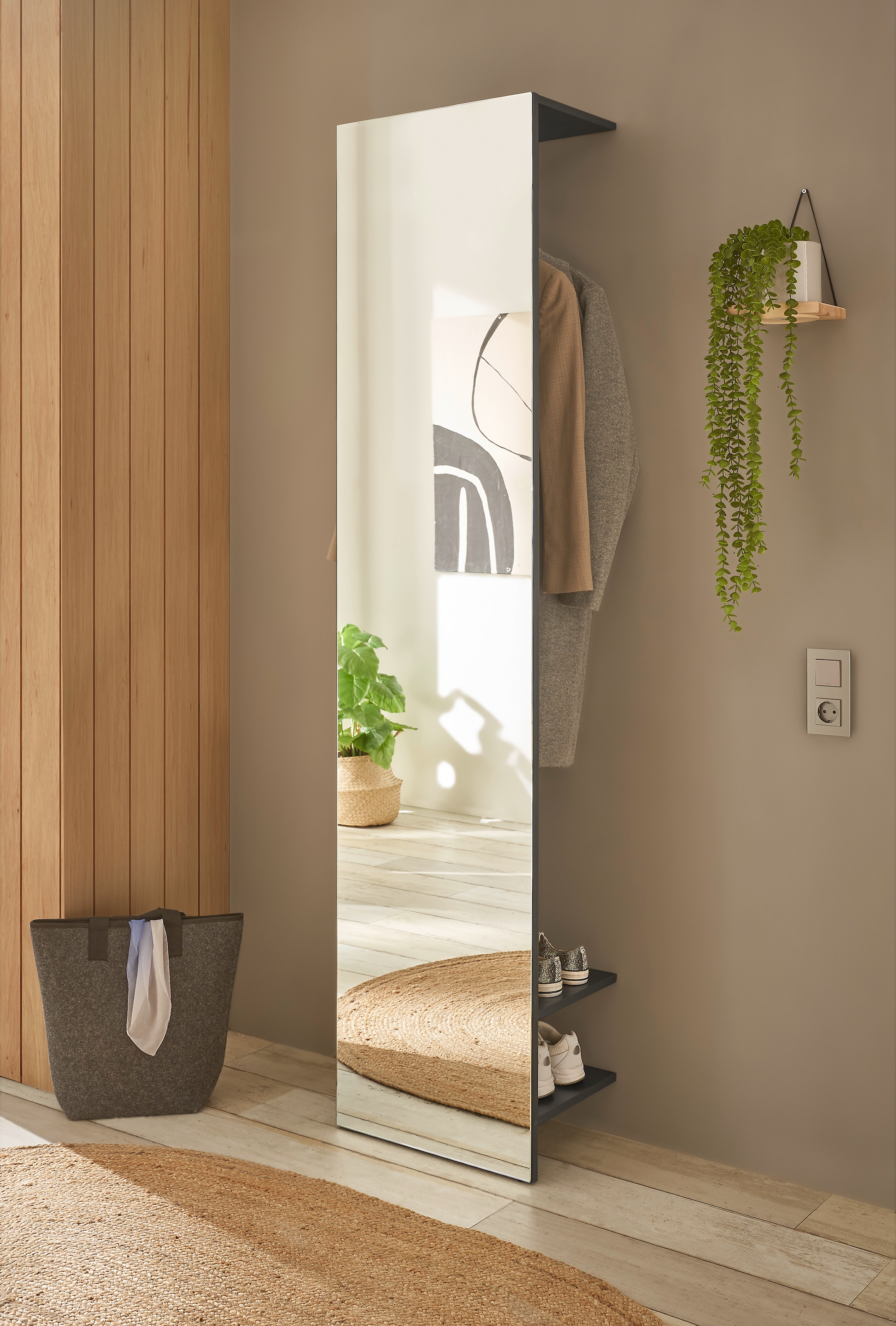 INOSIGN Garderobenschrank »GiRON/CiTY, Schrank mit Spiegelfront, moderner Kleiderschrank« mit Kleiderstange, modernes Design, beidseitig geöffnet, 50 cm breit