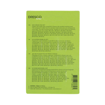 Dresco remblokken schijfrem
