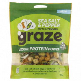 Graze Zeezout en peper proteine power groente en notenmix veggie