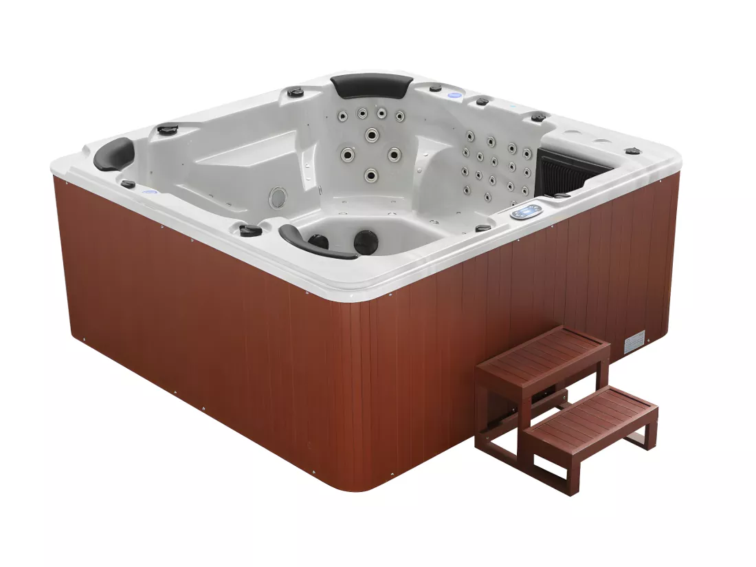 SPA 6 places blanc avec accessoires - Gamme prestige ULYSSE IV - 132 jets - l220 x L220 x H97 cm - Système Balboa