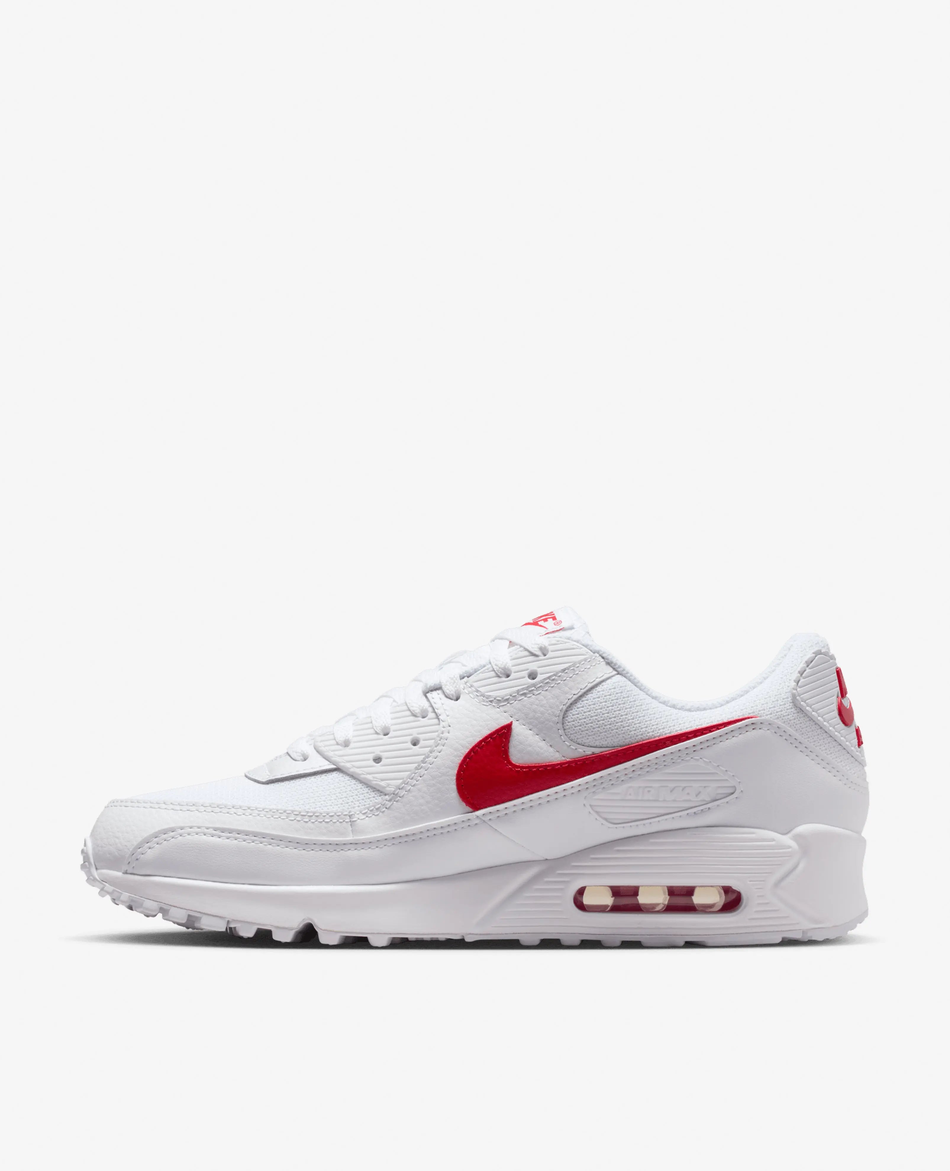 Nike Air Max 90 (WHITE/UNIVERSITY RED-WHITE)