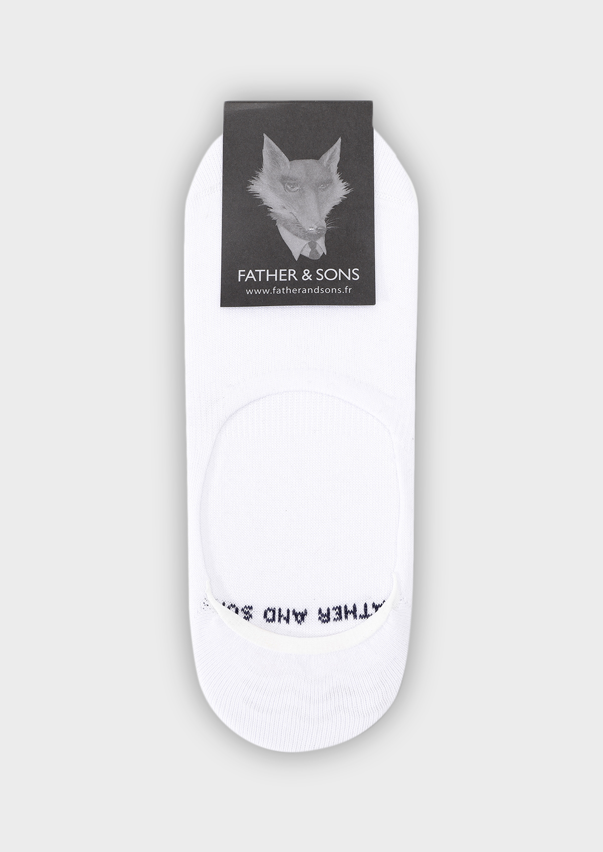 Chaussettes invisibles en coton uni blanc