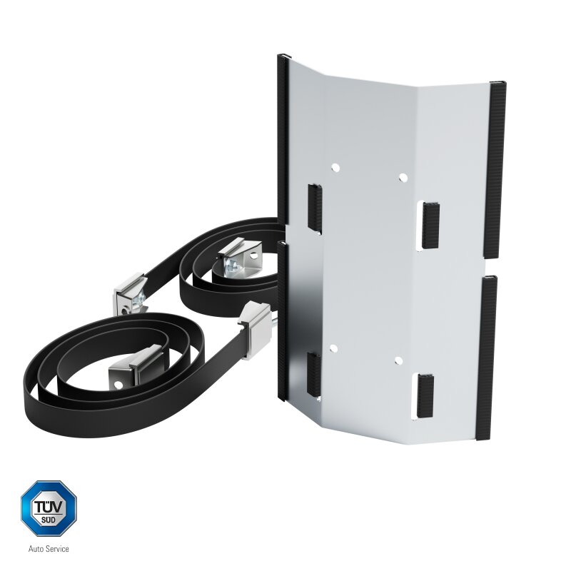 CAMPKO Gasflaschen Halter Set Edelstahl für Ø 300mm Gasflaschen inkl. 2x Spannband + 2x Spannschloss