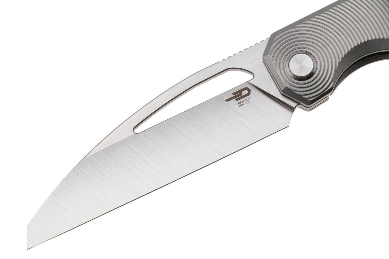 Bestech TAIPAN BT2503C Satin MagnaCut, Grey Titanium, zakmes, James Lowe design