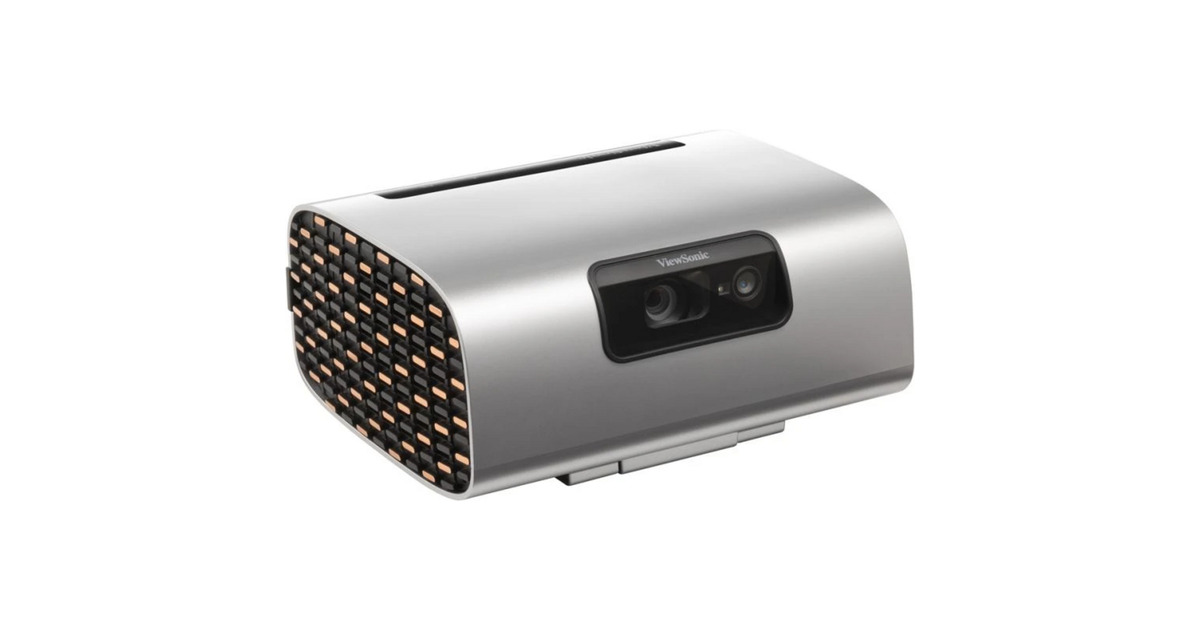 ViewSonicM10E Draagbare RGB Laser Slimme Projector met Harman Kardon Speaker​  (Zwart/zilver, 2200 ANSI Lumen)