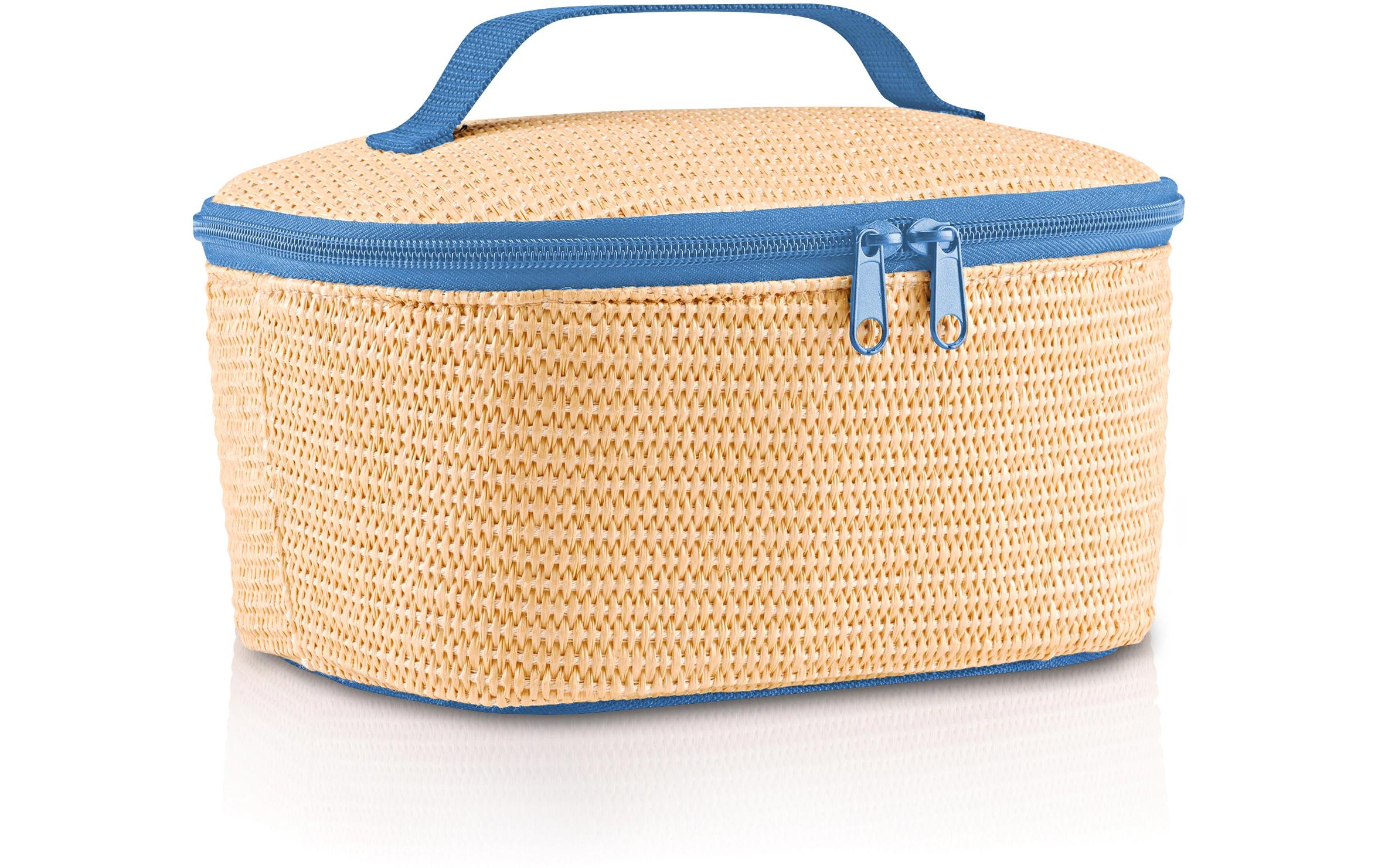 Kühltasche S pocket Raffia blueCoolerbag für Lunch, Snacks