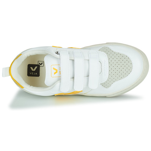 Veja - SMALL V-10 VELCRO - Blanc / Jaune