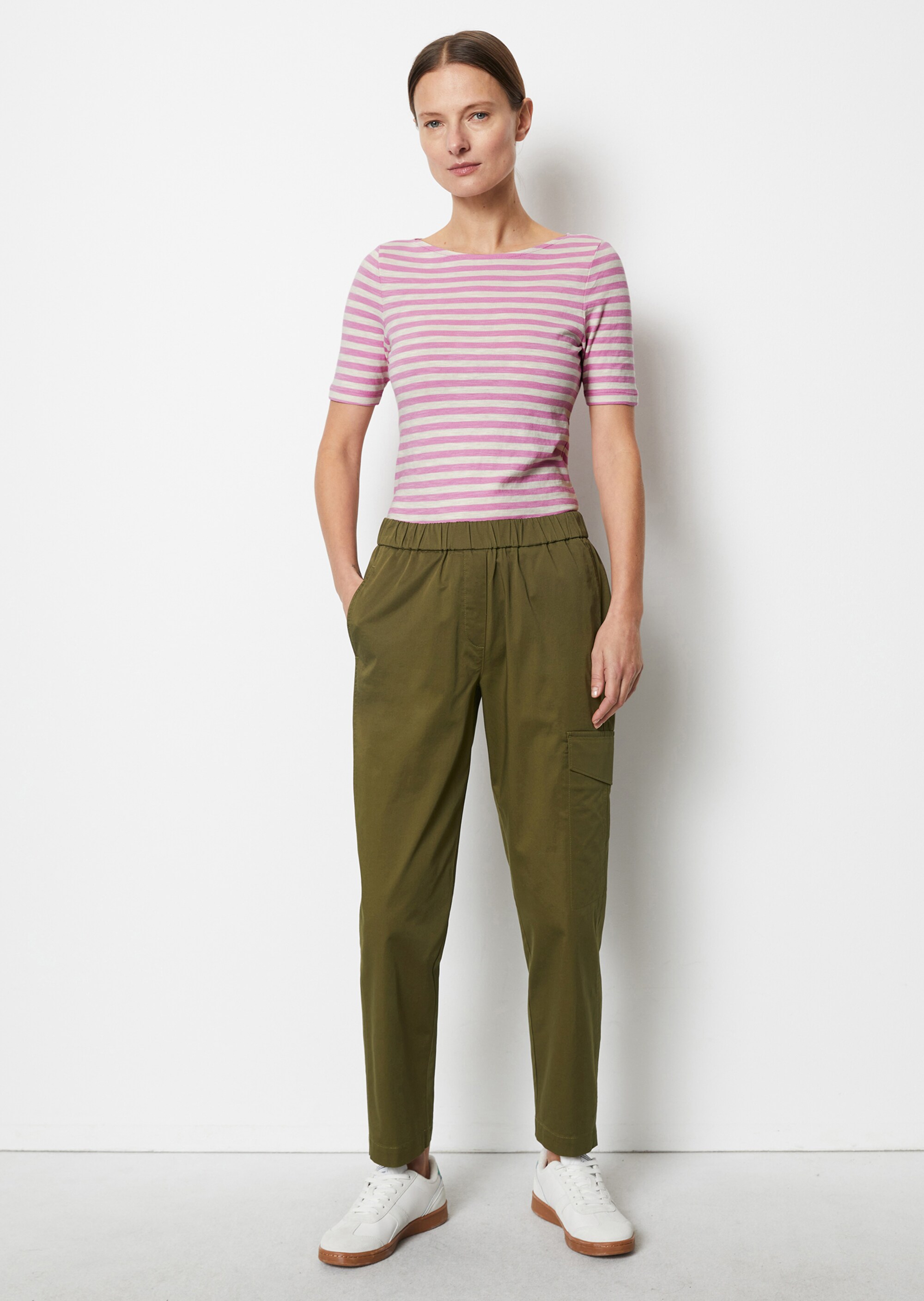 Gestreiftes T-Shirt slim aus Organic Cotton-Jersey