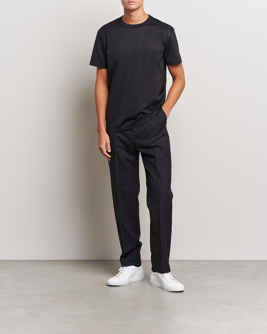Bread & Boxers Pima Cotton Crew Neck T-Shirt Black