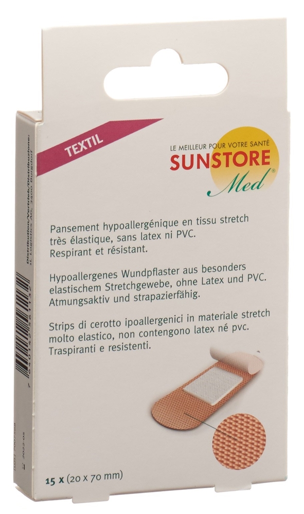 Sun Store Textil-Pflaster<br>15 Stück