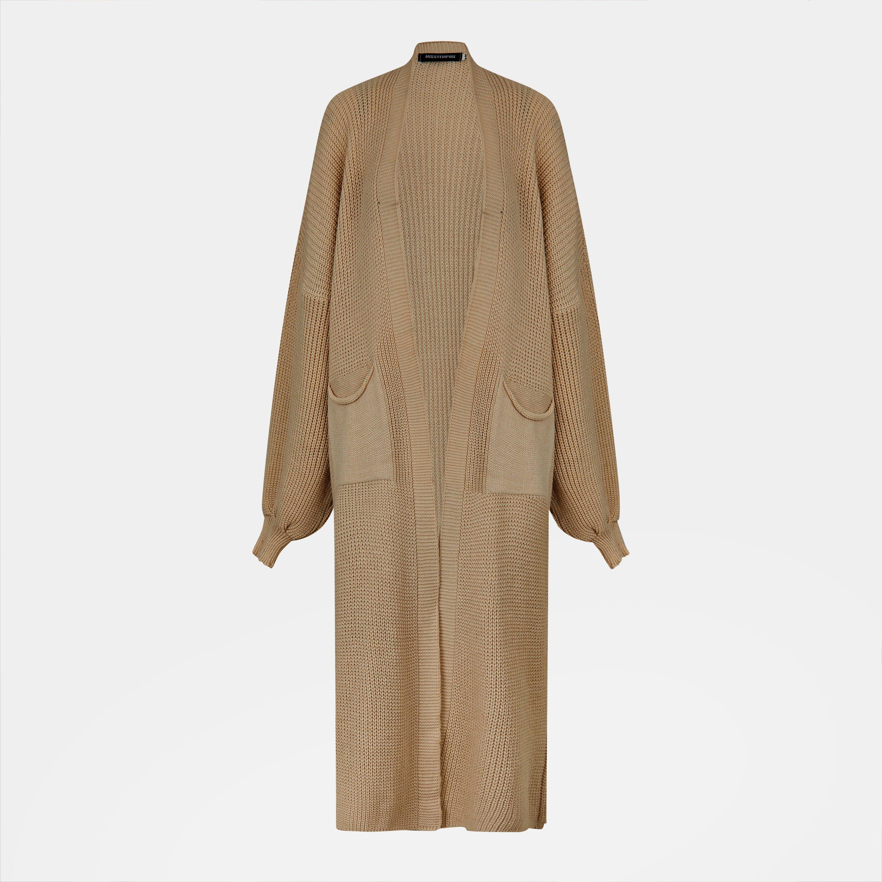 Missy Empire Balloon Sleeve Knitted Cardigan