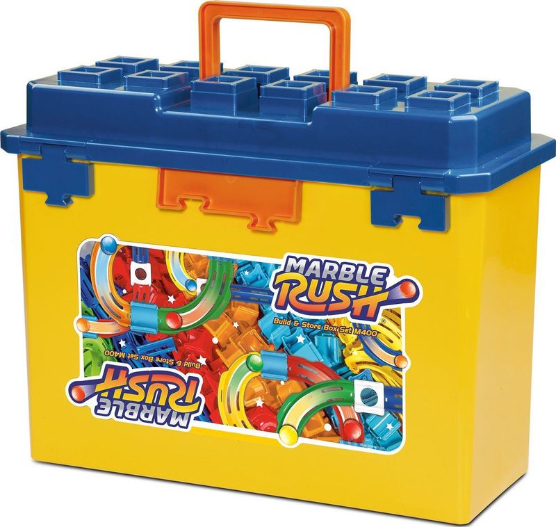 VTech Marble Rush - Build & Store Box Set M400 - Knikkerbaan - 65 Onderdelen - Inclusief 5 knikkers - Vanaf 4 Jaar en ouder