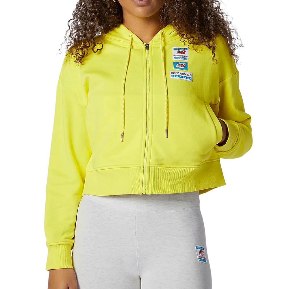 New Balance Sweat zippé Jaune Femme New Balance Essential