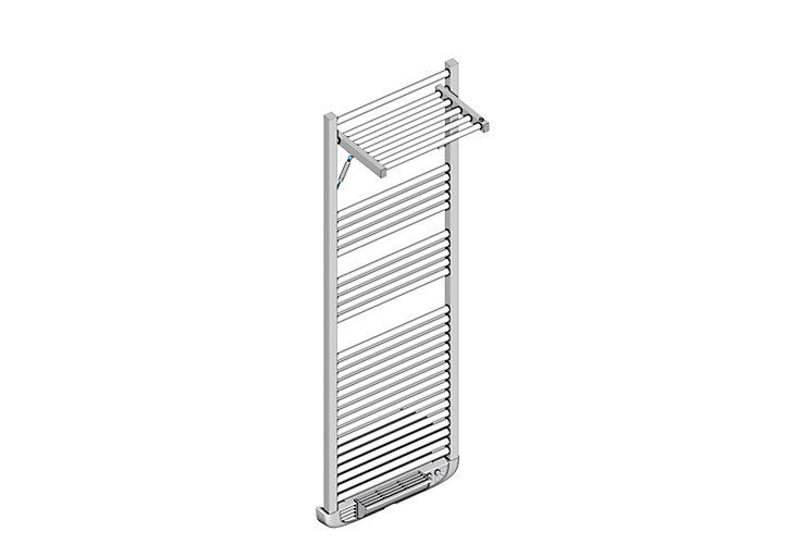 Sèche-serviettes électrique à inertie fluide Deltacalor Flexo blanc 750W + soufflerie 1000W