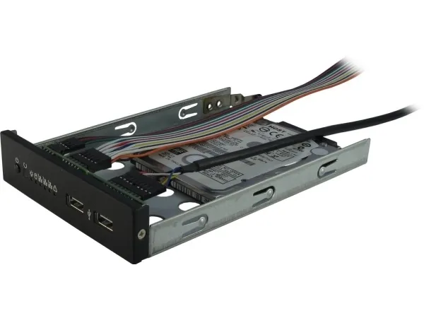 Inter-Tech IPC 2U-20255 - Rack-monterbar - 2U - fuld AT - ingen strømforsyning (EPS2U) - USB
