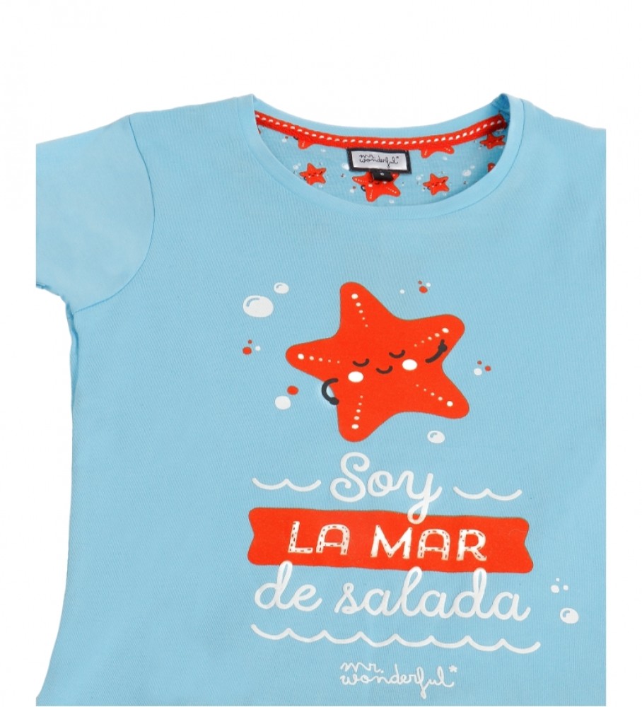 Pijama Aznar Innova Eu Sou o Mar Azul