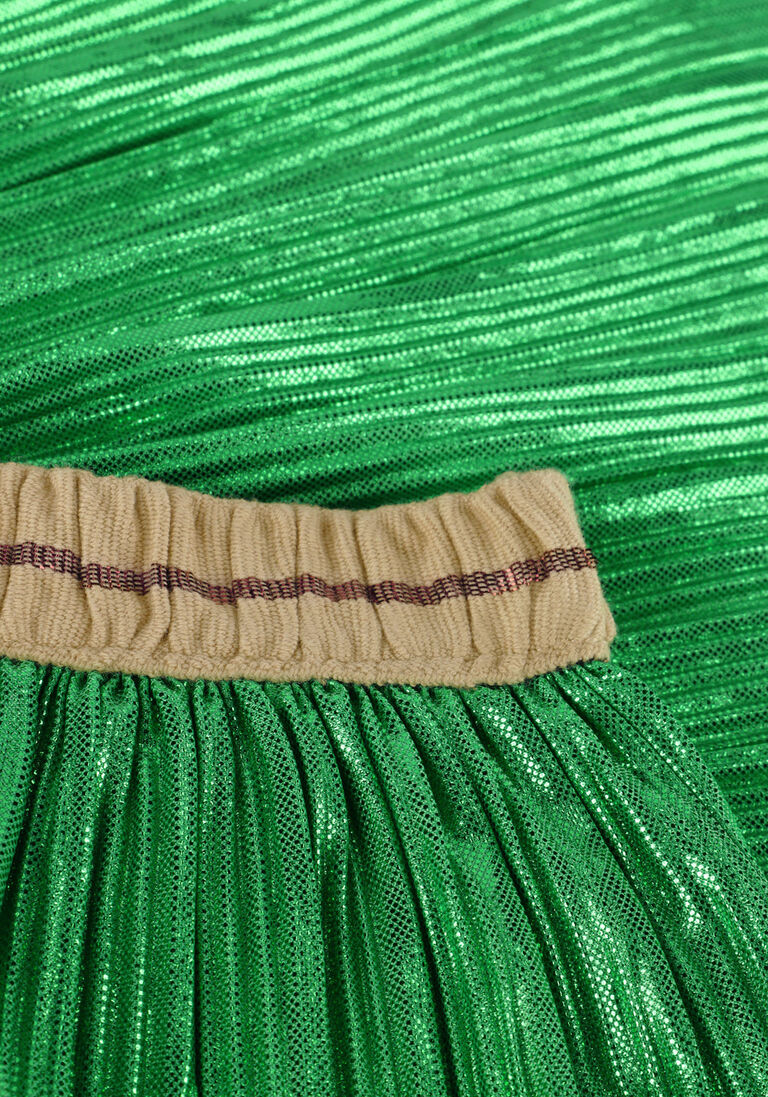 LIKE FLO groene like flo pliss&eacute; rok metallic plisse skirt