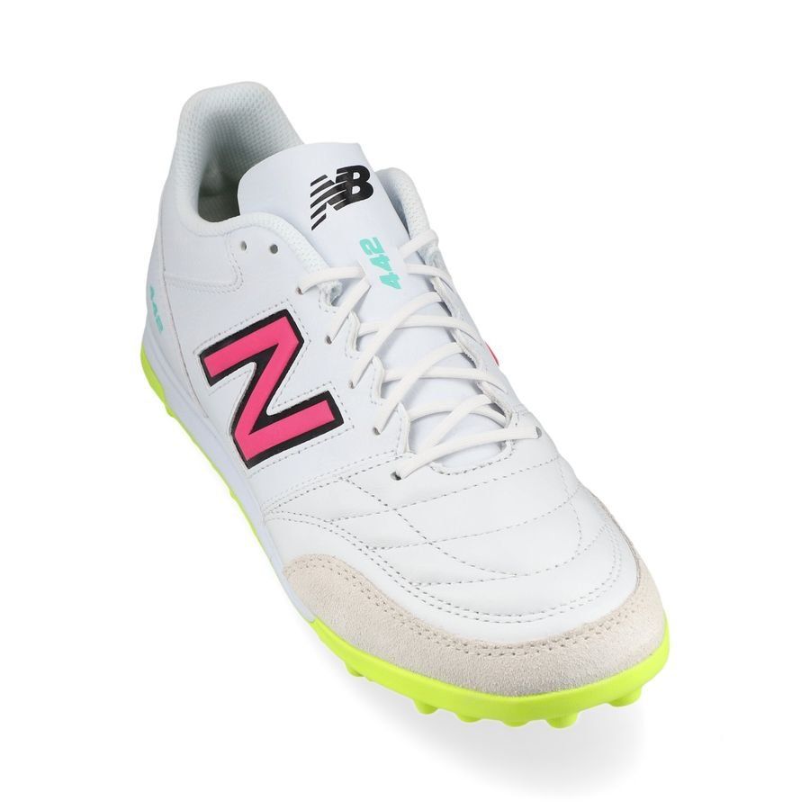 New Balance 442 2.0 Team TF - Blanc/Violet/Jaune Fluo
